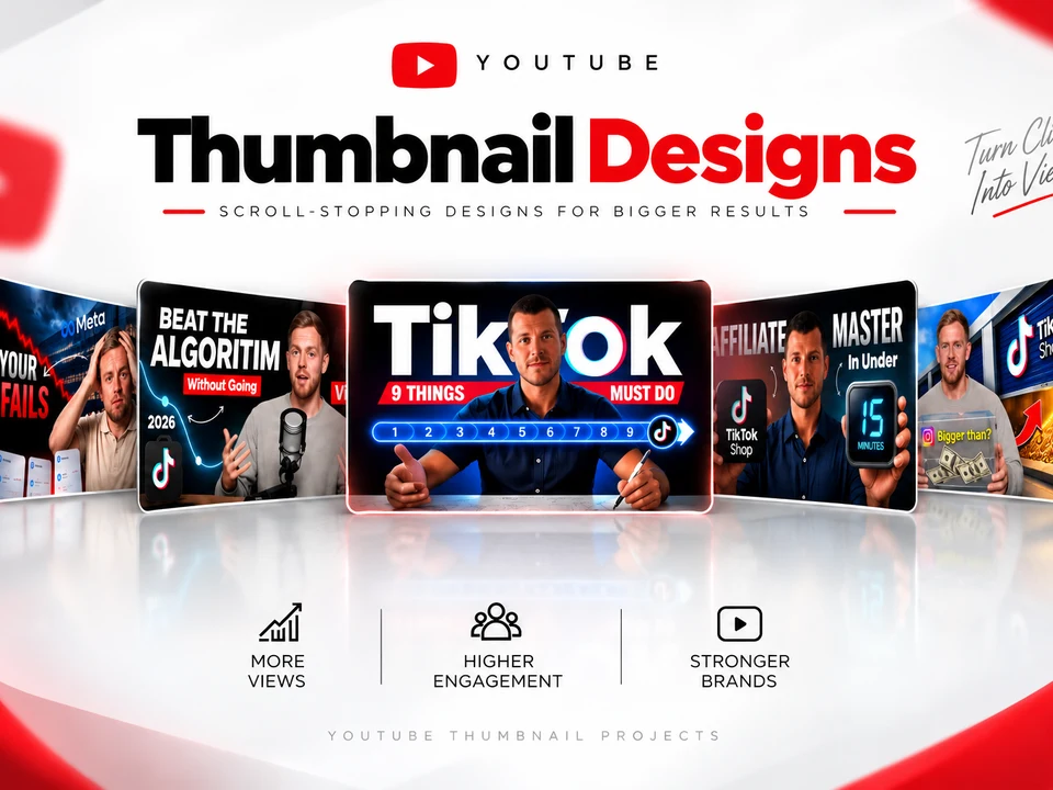 YouTube thumbnails for multiple channels